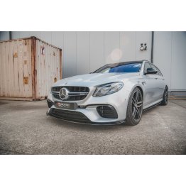 Накладка сплиттер на передний бампер Вариант2 на Mercedes E W213 E63 AMG